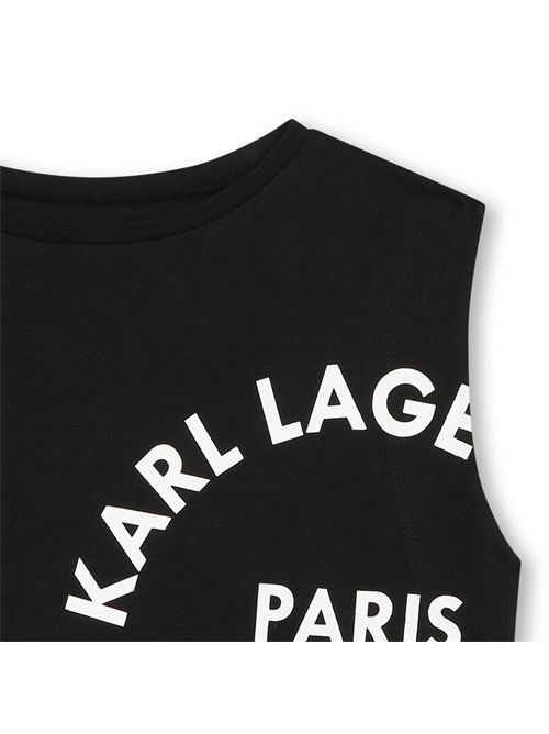 T-shirt con stampa nera KARL LAGERFELD | Z30108NERO